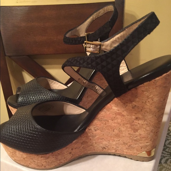 jimmy choo black wedges